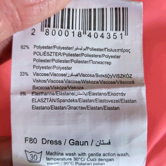 Coral Scalloped Open Back Dress - Picture 5 of 5